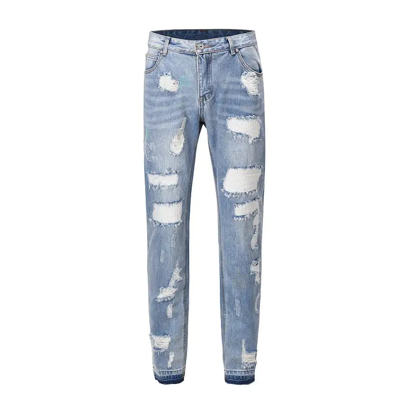 High Street Slim-fit Ripped Distressed Jeans