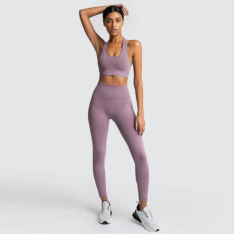 Seamless Knitted Women's Yoga Suit for Hip Lifting