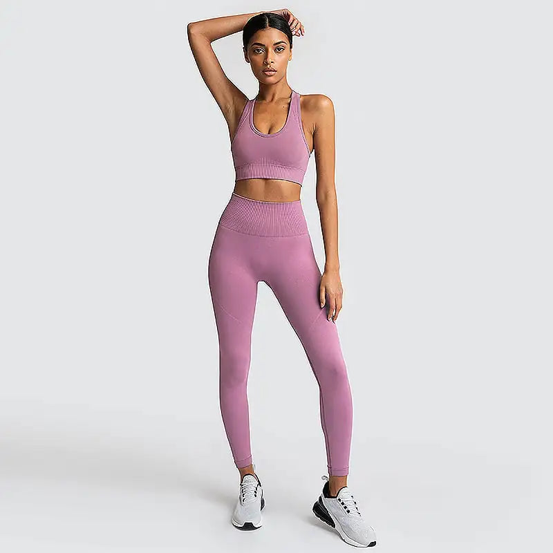 Seamless Knitted Women's Yoga Suit for Hip Lifting