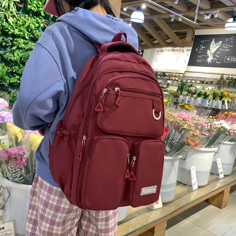 High Capacity Backpack for Junior High School Girls